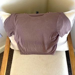 Light brown short sleeve shirt